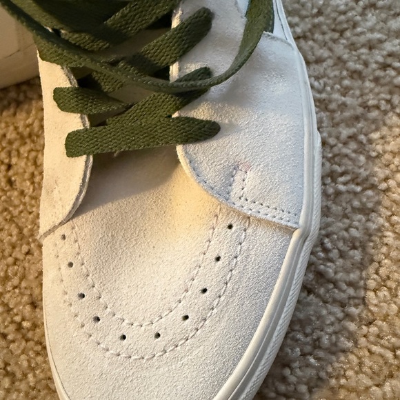 Vans White and Green High-Top Sneakers - Picture 5 of 12